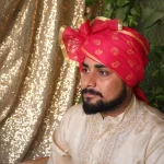 CP4- Pink Paisleys Chanderi Saafa