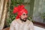 CBL1- Red Floral Cotton Bandhani Saafa