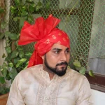 CBL1- Red Floral Cotton Bandhani Saafa