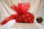 CBL1- Red Floral Cotton Bandhani Saafa - Image 2