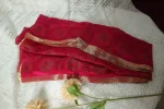 CP6- Pink Abstract Chanderi Saafa - Image 2