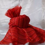 CBL14- Red Cotton Bandhani Printed Saafa