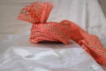 CBL15- Red Chevron Print Cotton Saafa