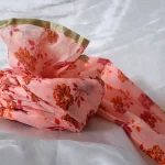 CBL20- Pink Floral Print Cotton Saafa