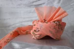 CBL19- Peach Floral Print Cotton Saafa - Image 2