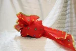 CBL4- Red Cotton Bandhani Saafa - Image 3