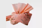 CBL19- Peach Floral Print Cotton Saafa