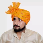 CBL3- Yellow Cotton Bandhani Saafa