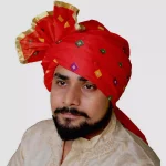 CBL4- Red Cotton Bandhani Saafa