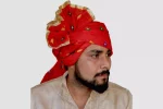 CBL4- Red Cotton Bandhani Saafa - Image 4