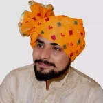 CBL5- Yellow Cotton Bandhani Saafa