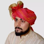CBL6- Red Cotton Jaipuriya Style Saafa