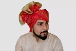 CBL6- Red Cotton Jaipuriya Style Saafa - Image 3