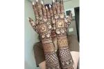 Heavy Traditional Mehendi Extravaganza - Front and Back Designs - Image 2