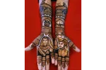 Traditional Groom Mehendi Portraits and Face Designs