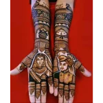 Traditional Groom Mehendi Portraits and Face Designs