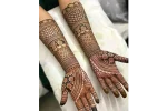 Heavy Traditional Mehendi Extravaganza - Front and Back Designs - Image 7
