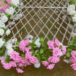 Bridal Floral Chaddar (WHITE & BABY PINK)
