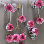 Artificial Flower Jewellery (GRACEFUL PINK GOLDEN)