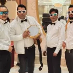 Formal White and Black  Designer Suit (Jacket and Pants) - Dhol Players