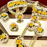 Artificial Flower Jewellery (WHITE YELLOW)