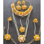 Artificial Flower Jewellery set (WHITE, YELLOW & PINK)