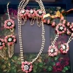 Artificial Handmade Jewellery Set (BABY PINK)