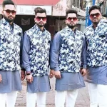 Floral Dream : Blue Traditional Attire : Punjabi Dhol Artists