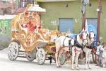 Two decorated Ghodi with Baggi (Horse cariage)
