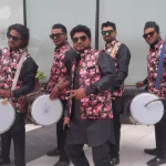 Pink Solids Kurta pyjama -Punjabi  Dhol Players